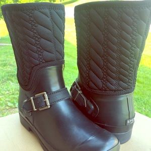 Sperry Top-Sider Walker Black Rope Rain Boot